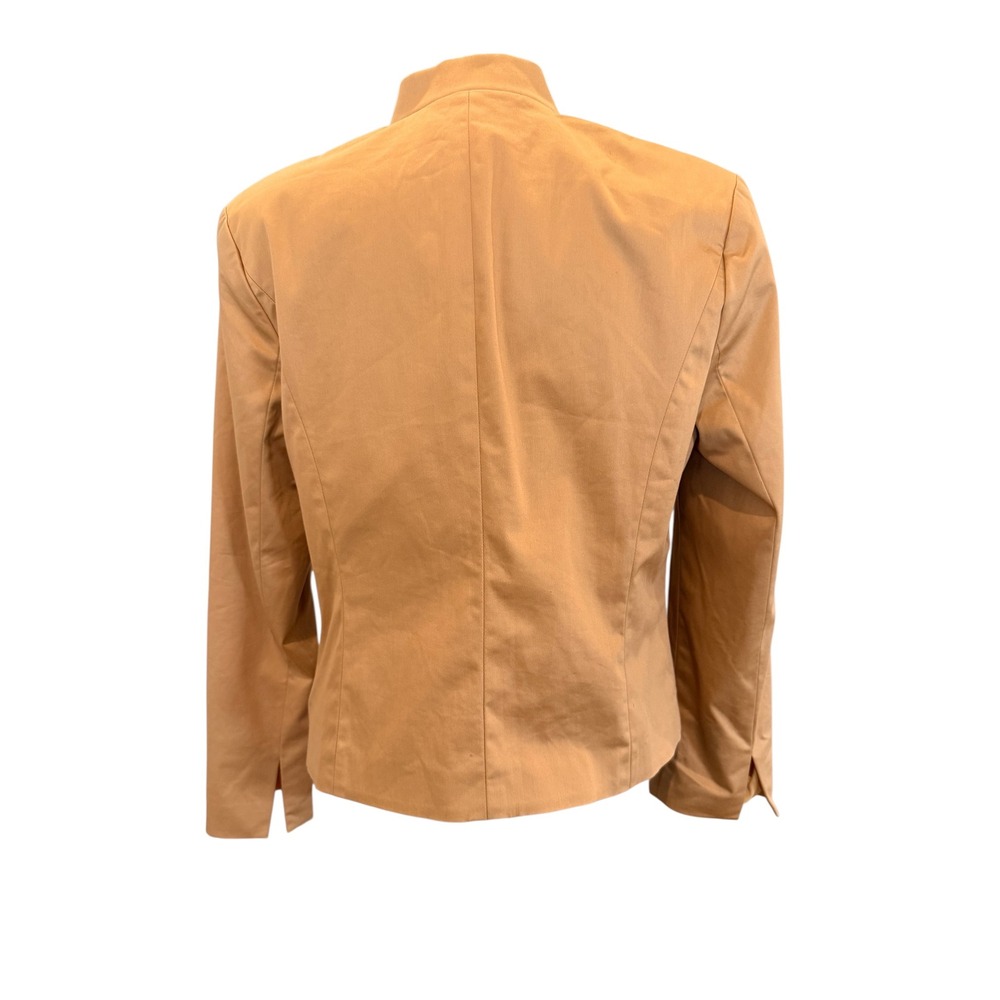 The Limited Stretch Camel Gold Zip Up Mock Neck Jacket Blazer Womens Large L - Picture 6 of 9